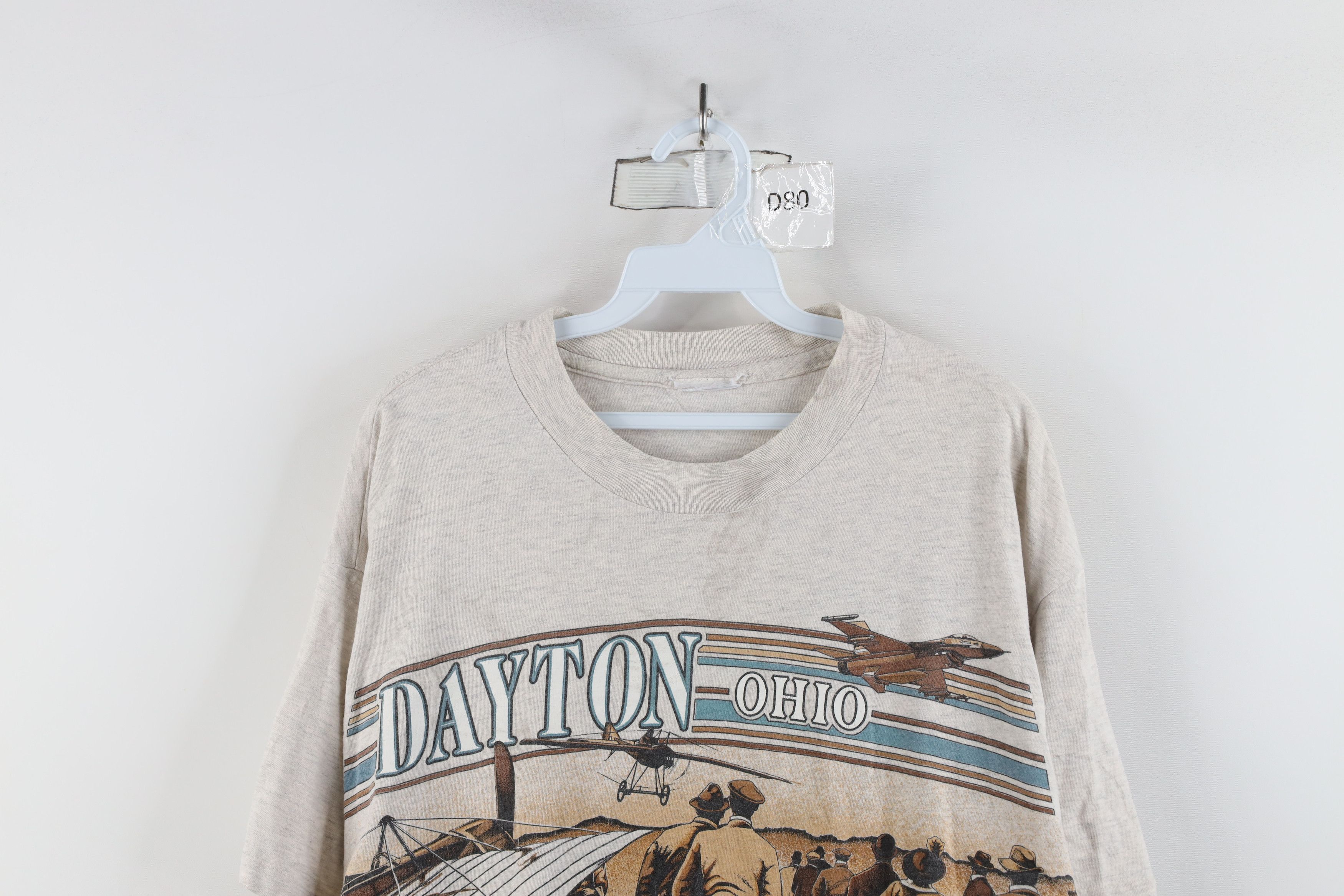 Vintage Vintage 90s Streetwear Dayton Ohio Airplane Flying T-Shirt Size US XL / EU 56 / 4 - 2 Thumbnail