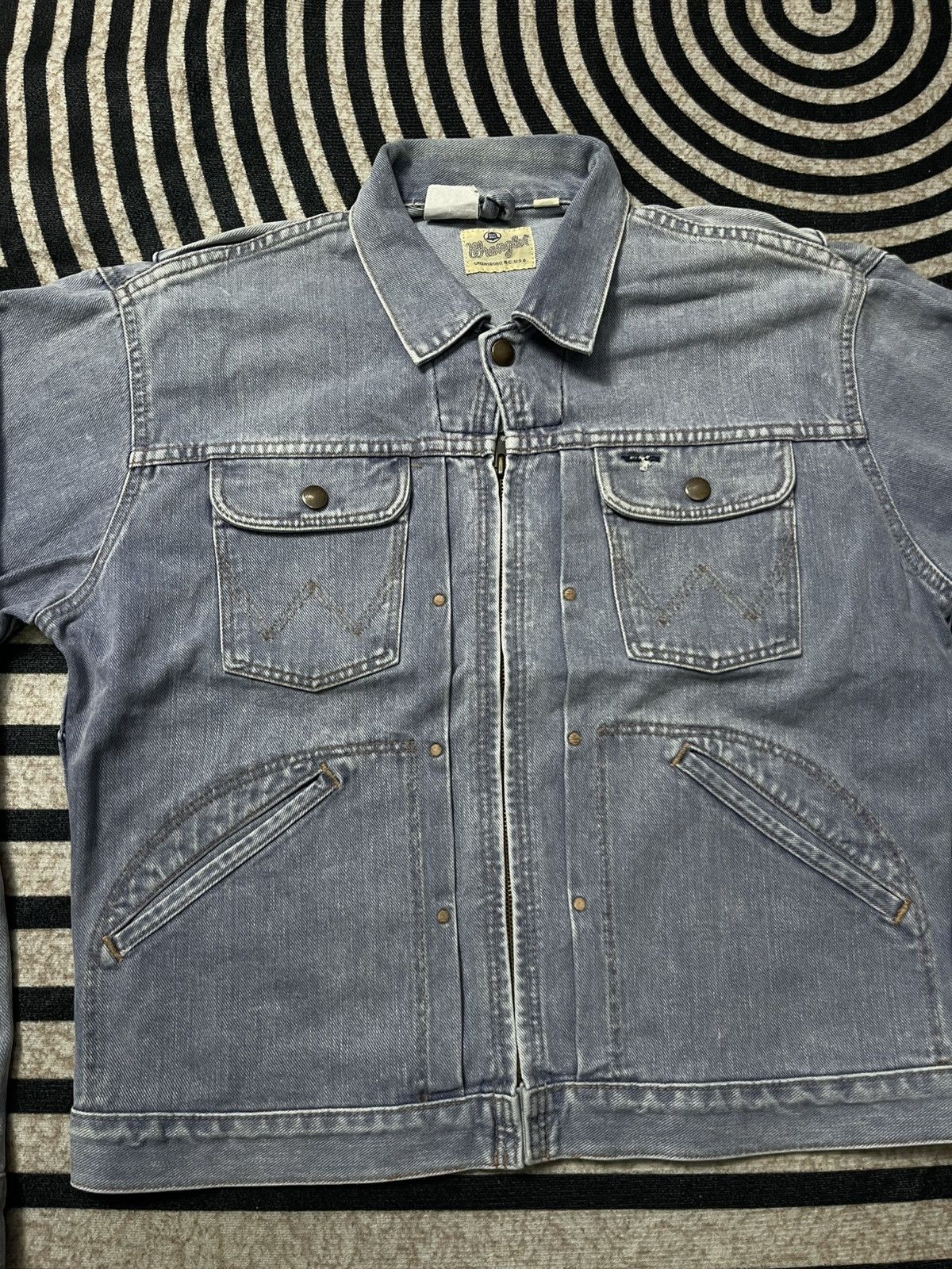 Wrangler 90s WRANGLER BLUE BELL WESTERN DENIM ZIPPER JACKET Size L / US 10 / IT 46 - 4 Thumbnail