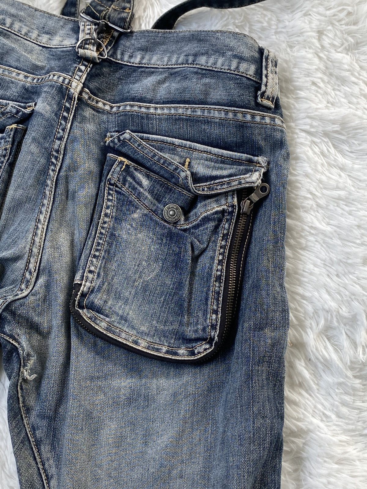 PPFM 🔥RARE🔥Vintage PPFM Banana Cut Denim Jeans Bondage Size US 31 - 15 Thumbnail