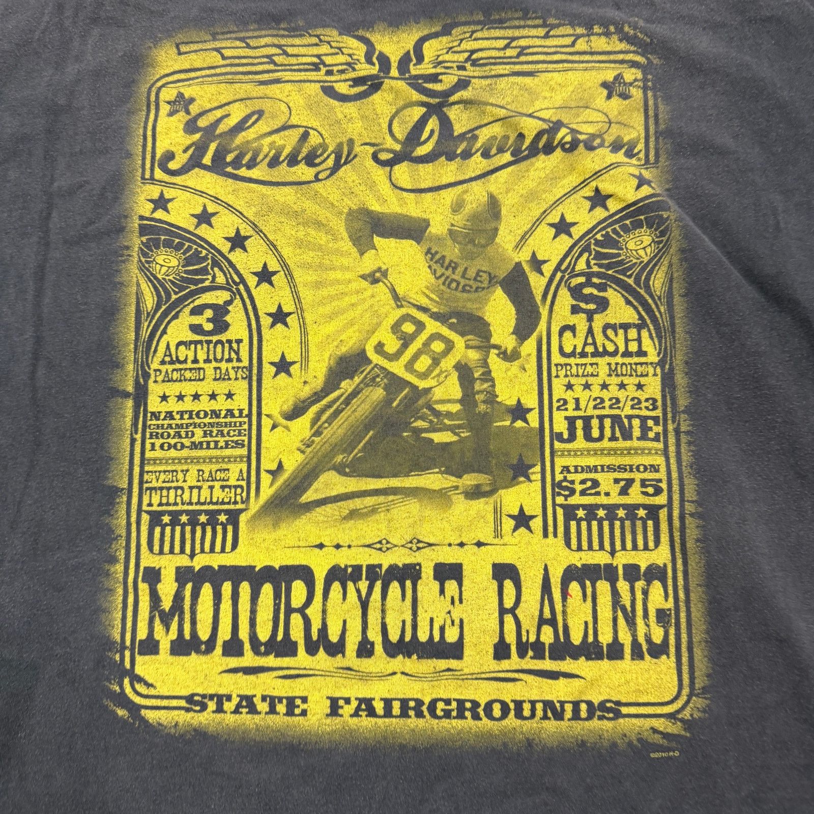 Harley Davidson Vintage Harley Davidson Motorcycle Racing Shirt Extra Large Size US XL / EU 56 / 4 - 3 Thumbnail
