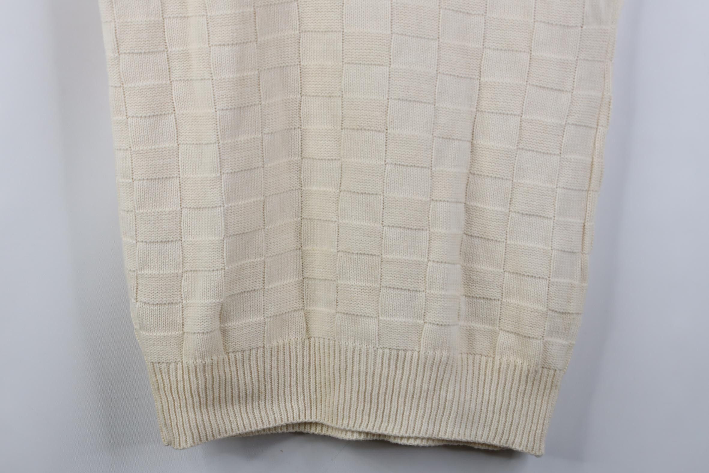 Vintage Vintage 90s Streetwear Cotton Weave Knit Sweater Vest USA Size US L / EU 52-54 / 3 - 3 Thumbnail