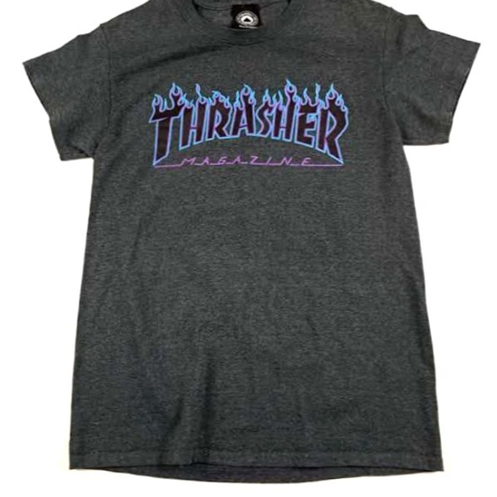 Thrasher VINTAGE Thrasher Skateboarding Magazine T-Shirt Small Set of 2 Mens S Burgundy & Dark Grey 24in/25in Long 18in/19in Chest Size US S / EU 44-46 / 1 - 3 Thumbnail