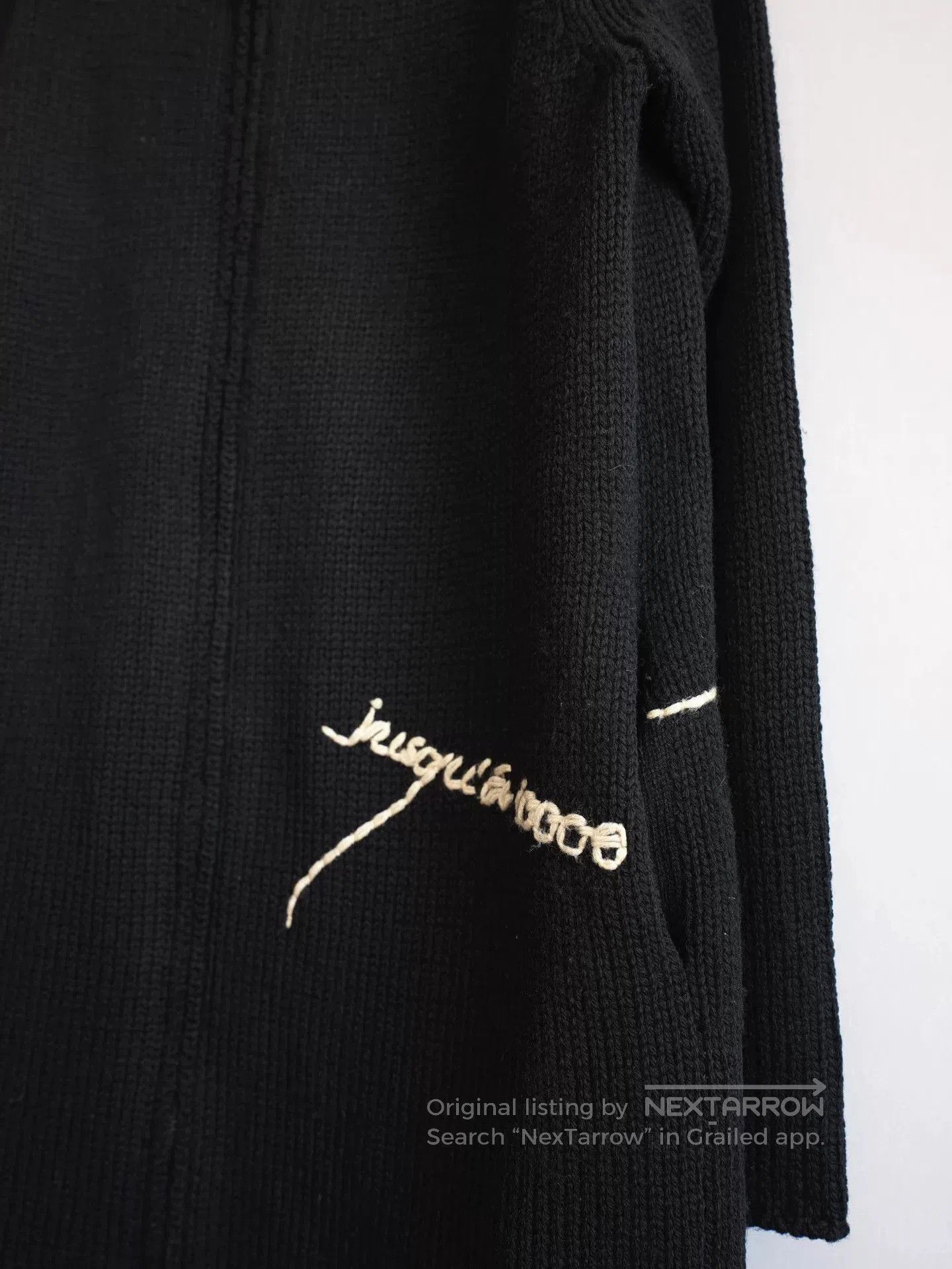Yohji Yamamoto Yohji Yamamoto Black Wool Cardigan. Size L / US 10 / IT 46 - 6 Thumbnail