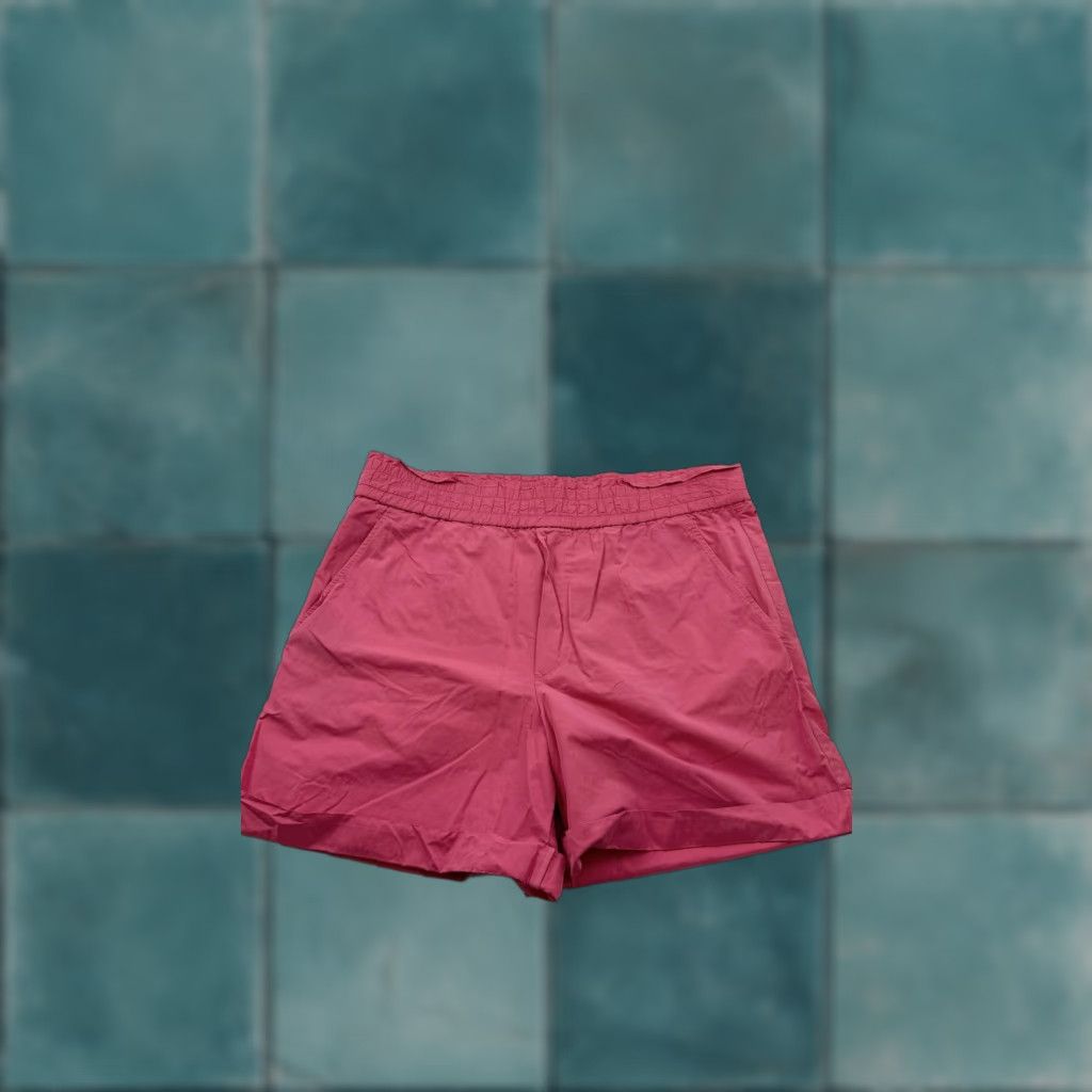 Vintage A.L.C. Shorts Womens Small Elastic Waist Pockets Pull On Casual Summer Pink Size 28" / US 6 / IT 42 - 1 Thumbnail