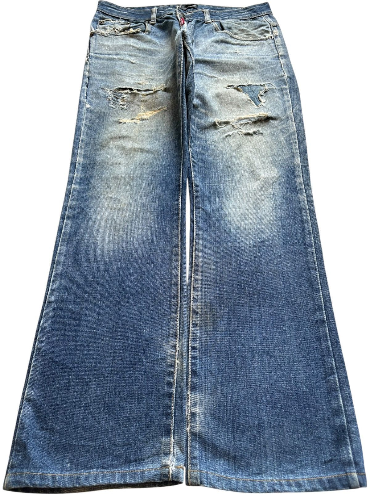 Dsquared2 Vintage Dsquared Mud Wash Distressed Loose Jeans Size US 33 - 1 Thumbnail