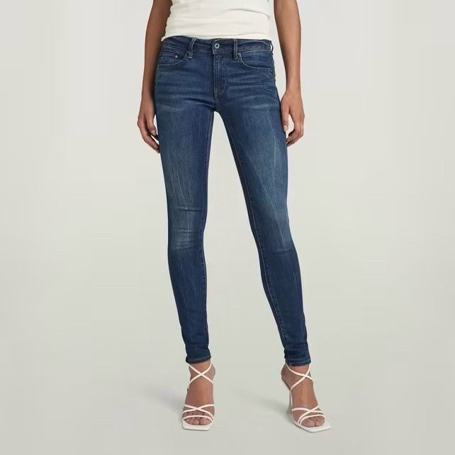 G-Star G-Star RAW Womens Midge Zip Mid Waist Skinny Jeans Blue Size 32" / US 10 / IT 46 - 1 Thumbnail
