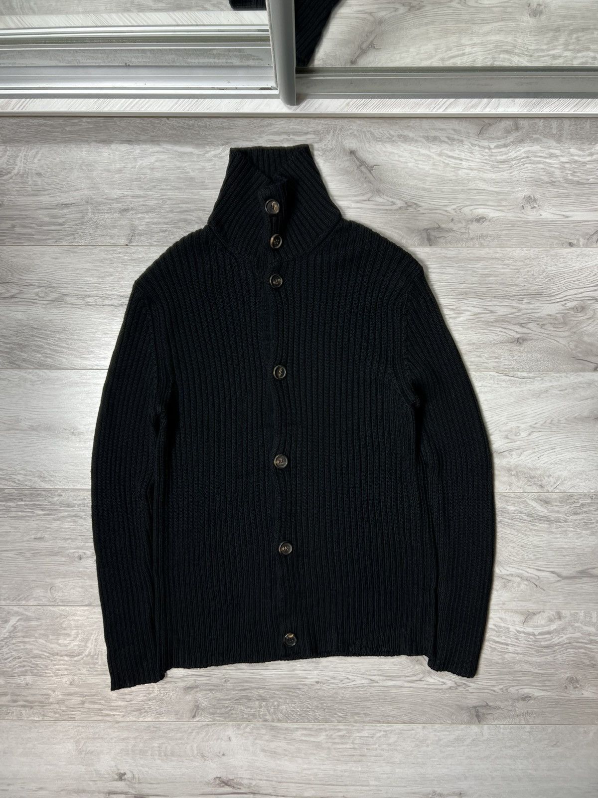 Etro Etro Milano Ribbed Button Up Cardigan Sweater High Collar Size US L / EU 52-54 / 3 - 10 Thumbnail