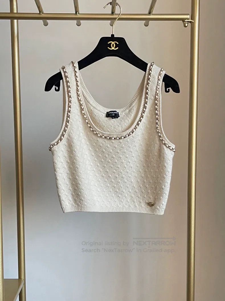 Chanel Chanel 23b chain knitted vest Size S / US 4 / IT 40 - 1 Thumbnail
