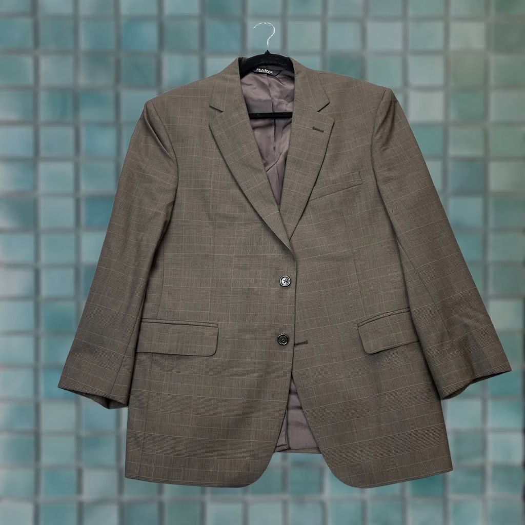Jos. A. Bank VTG Jos. A. Bank Jacket Mens 40S Brown Sport Coat Glen Plaid Wool Single Breasted Wool 40 Medium? Size US XXS / EU 40 - 1 Thumbnail