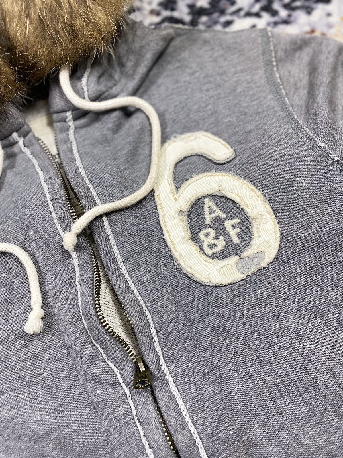 Abercrombie & Fitch Abercrombie&Fitch Faded Distressed Fur Zip Hoodie Ifsix lgb Size US M / EU 48-50 / 2 - 2 Thumbnail