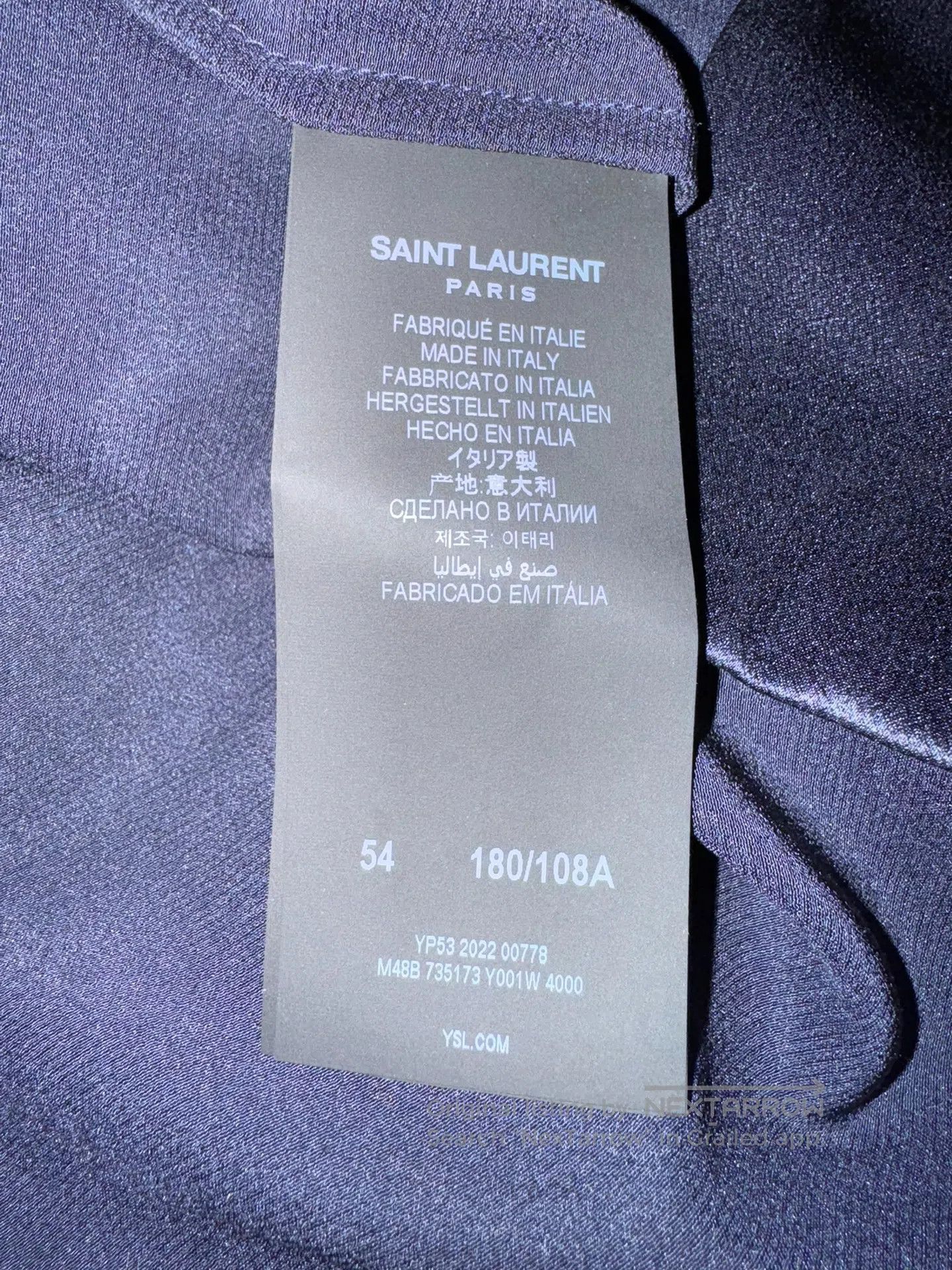 Saint Laurent Paris Saint Laurent Paris Silk Men's Coat Bathrobe Sleepwear| Size US L / EU 52-54 / 3 - 5 Thumbnail