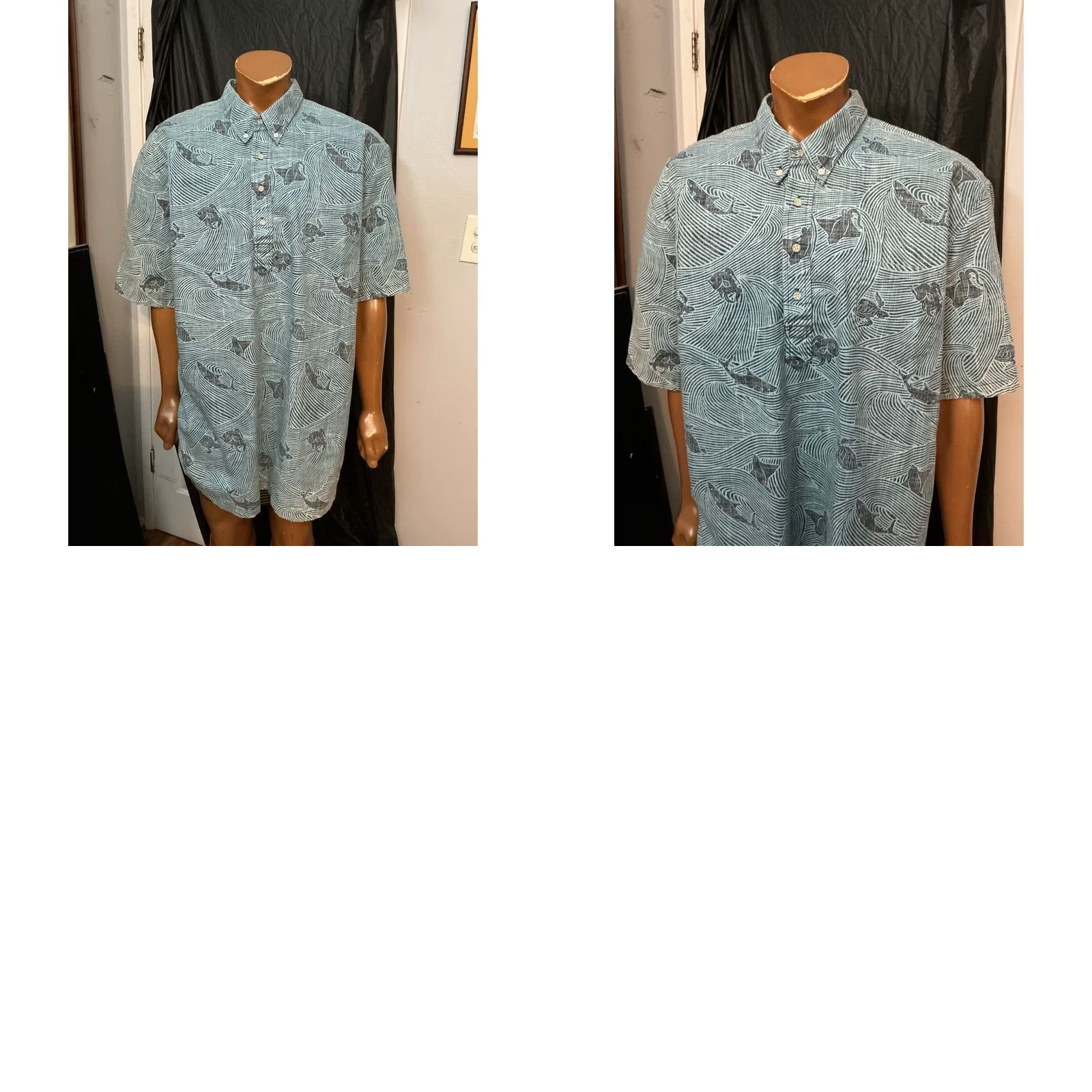 Reyn Spooner VTG Reyn Spooner Dietrich Varez Turtle Shark Fish AOP Hawaiian 1/4 Button Shirt Mens 3XL Multicolor Size US XXL / EU 58 / 5 - 9 Thumbnail