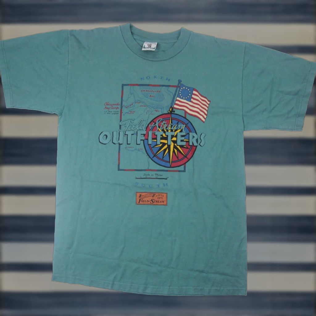 Altea VINTAGE Field & Stream Outfitters Mens Large T-Shirt Teal Graphic Shirt Size US L / EU 52-54 / 3 - 1 Thumbnail