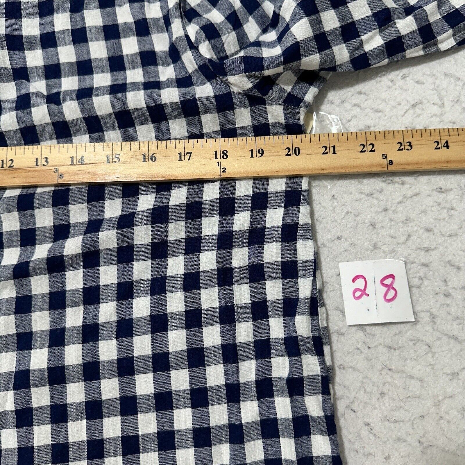 St. Johns Bay St. John's Bay Medium Navy Blue White Gingham Shirt Blouse Size M / US 6-8 / IT 42-44 - 8 Thumbnail