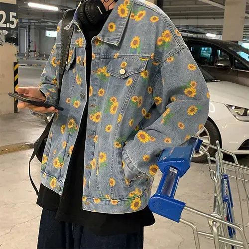 Other All Over Sunflower Graphic Denim Jacket Size US L / EU 52-54 / 3 - 2 Thumbnail