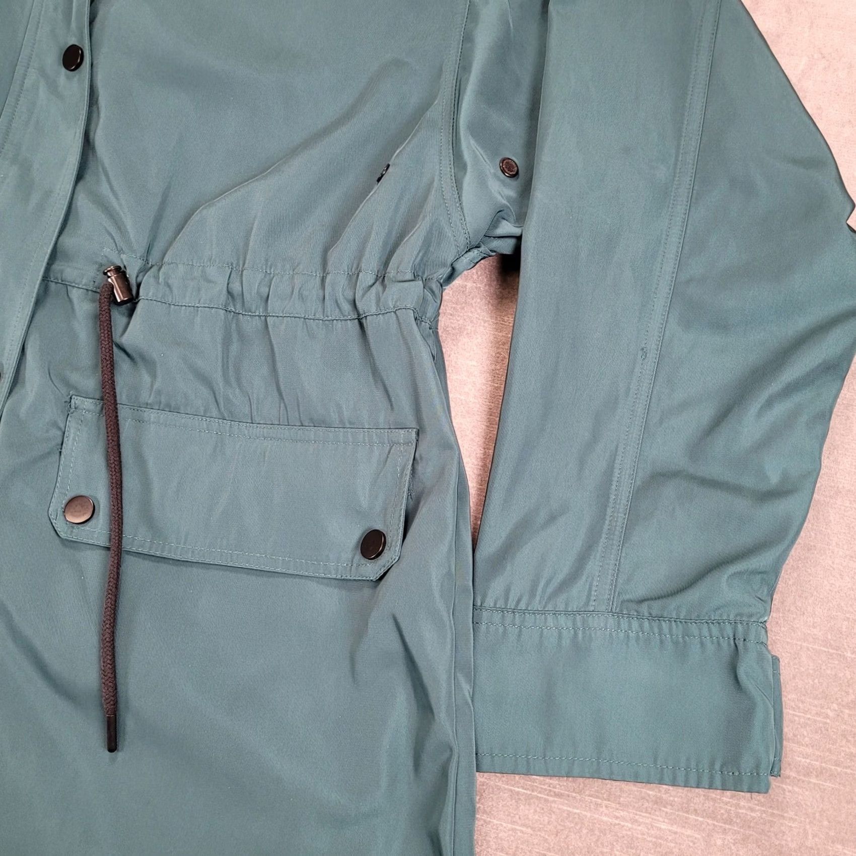 7 For All Mankind 7 For All Mankind Men's Teal Anorak Jacket Hooded Drawstring Waist Size M Size US M / EU 48-50 / 2 - 5 Thumbnail