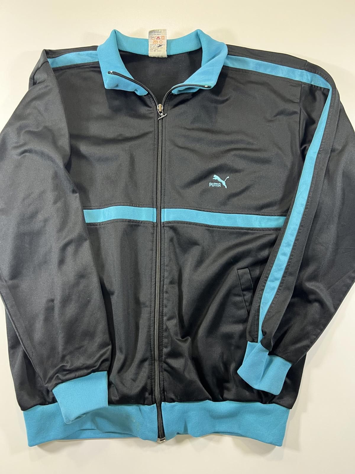 Puma Vintage Puma Black and Turquoise Track Jacket, Size M Size US M / EU 48-50 / 2 - 1 Thumbnail