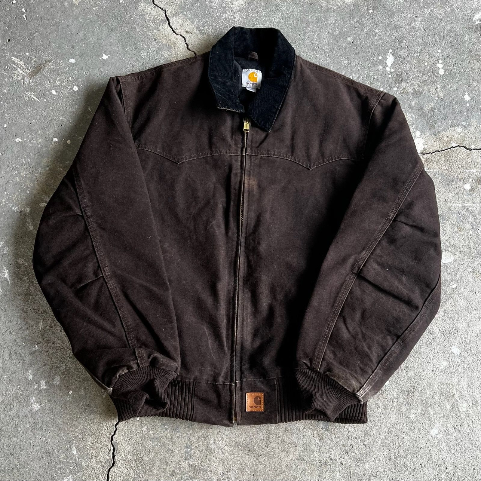 Carhartt × Vintage Carhartt J14 DKB brown santa fe work wear jacket Size US L / EU 52-54 / 3 - 1 Thumbnail