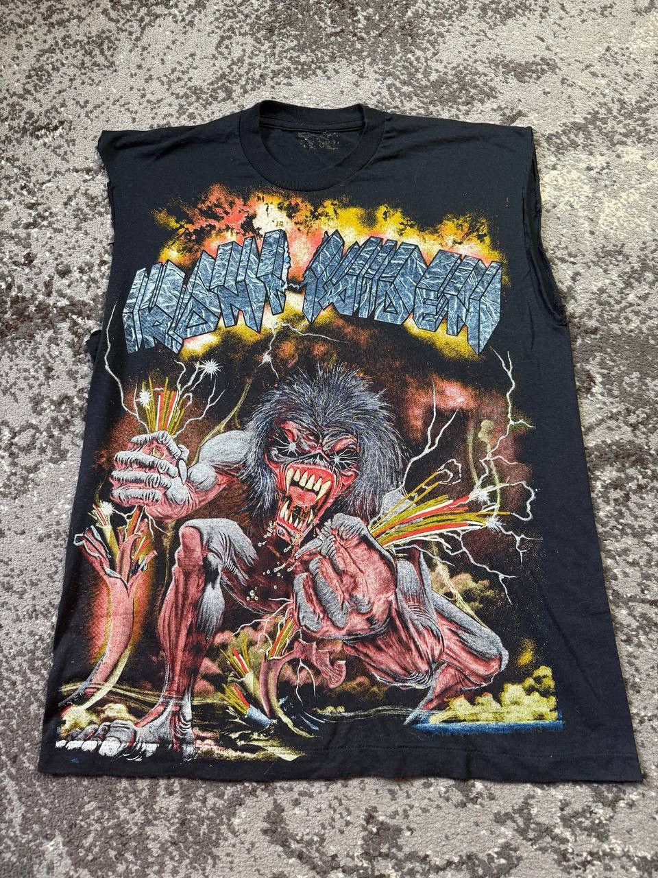 Iron Maiden Vintage y2k Iron Maiden 90 A Real Live One Rock Tour custom Size US M / EU 48-50 / 2 - 1 Thumbnail