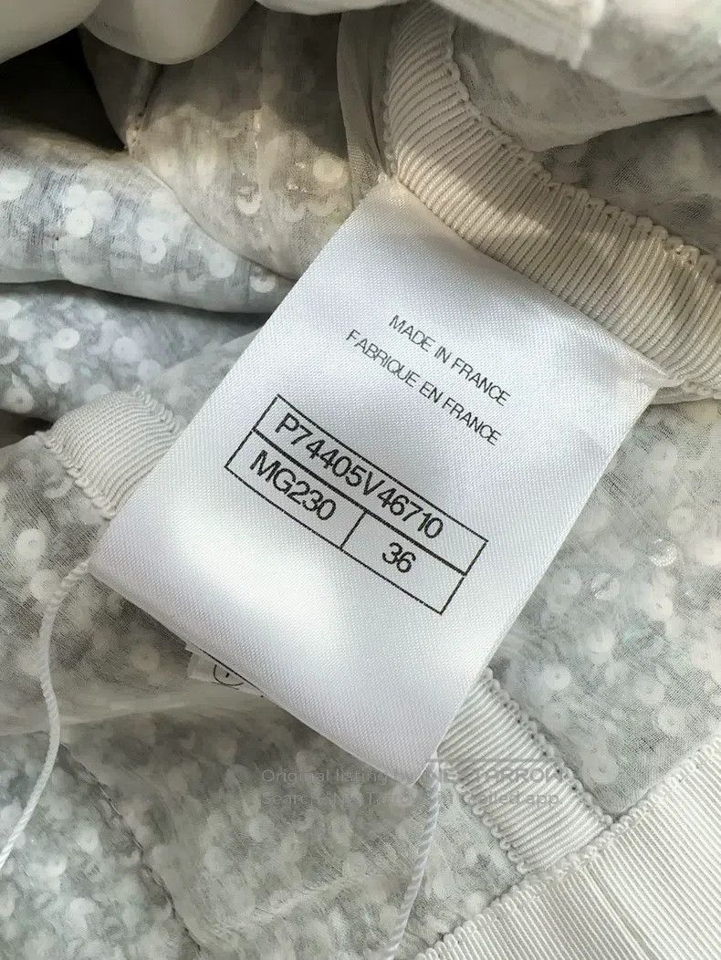 Chanel Chanel 23p preview series green and white sequin embroider Size 24" / US 00 / IT 34 - 6 Thumbnail