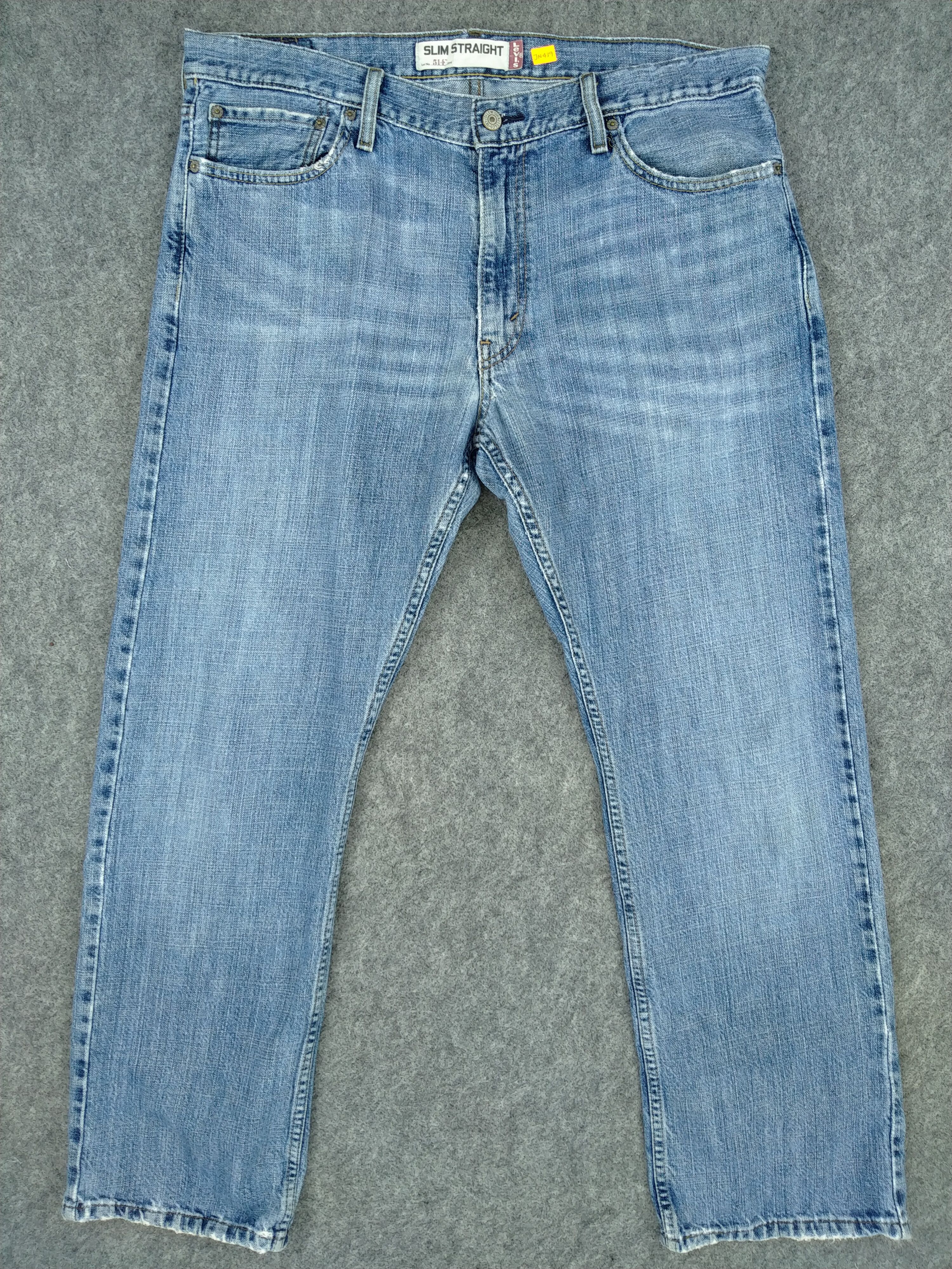 image of Distressed Denim x Levis Blue Slim Straight Vintage Levi's 514 Denim 37X30.5 -Jn439, Men's