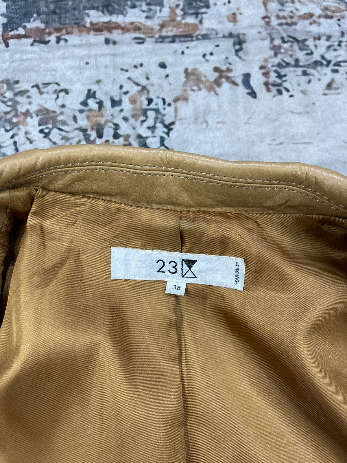 Genuine Leather 23 K Single Breasted Cowhide Leather Blazer Size XS / US 0-2 / IT 36-38 - 15 Thumbnail