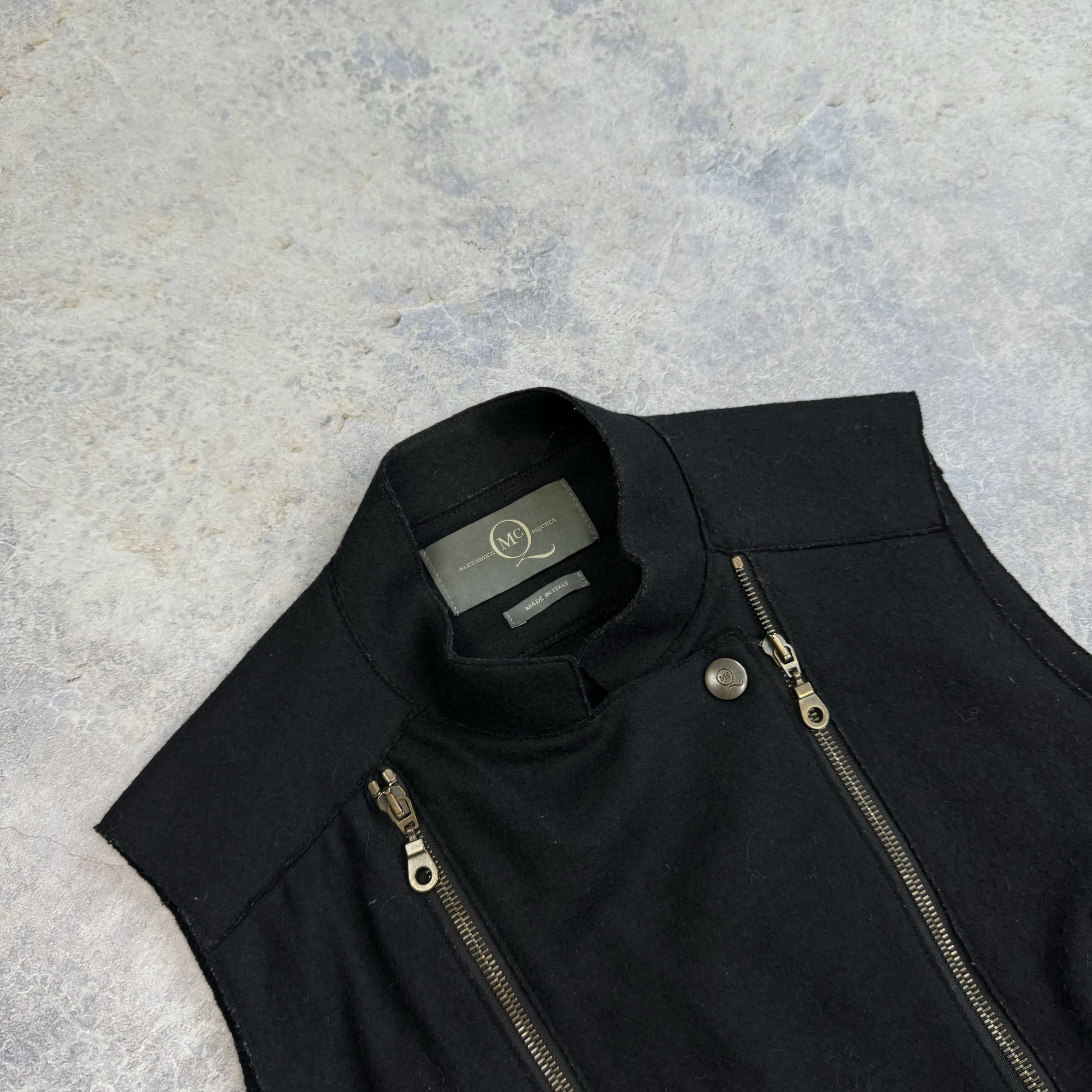 Alexander McQueen VINTAGE ALEXANDER MCQUEEN BIKER ZIP VEST IT40 100% LANA WOOL Size S / US 4 / IT 40 - 4 Thumbnail