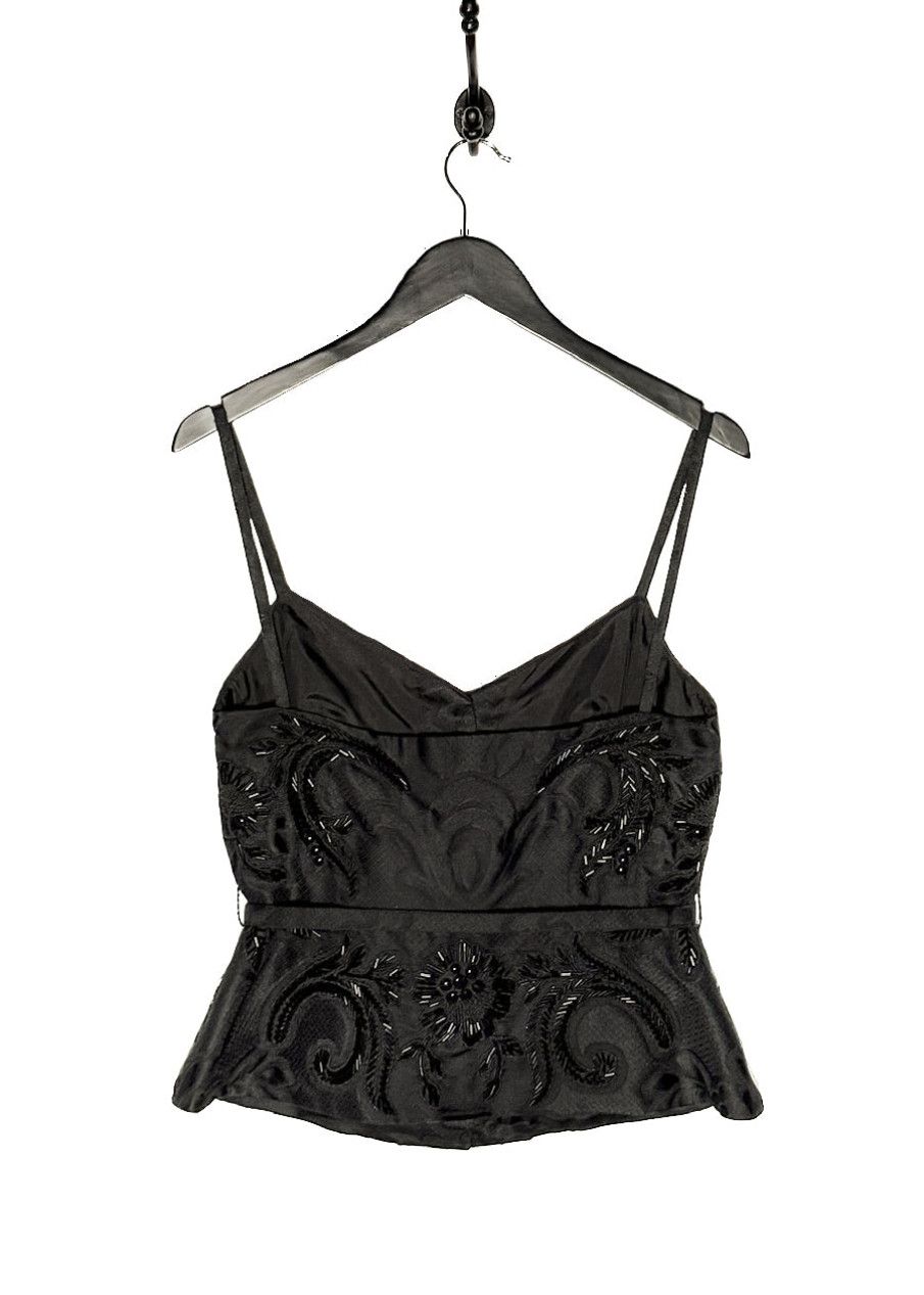 Valentino Valentino Black Beaded Bustier Top Size M / US 6-8 / IT 42-44 - 6 Thumbnail