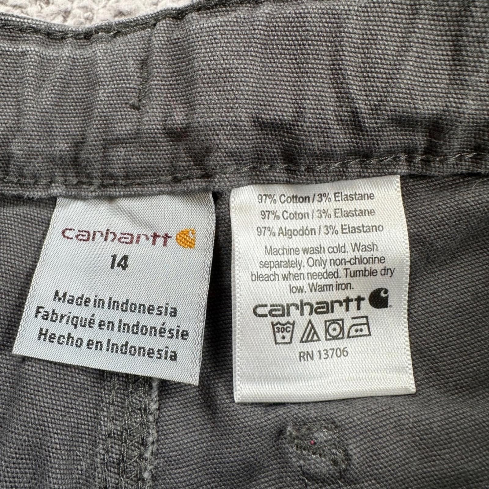 Carhartt Carhartt Womens Carpenter Work Pants 14 28x28 Gray Canvas Size 36" / US 14 / IT 50 - 5 Thumbnail