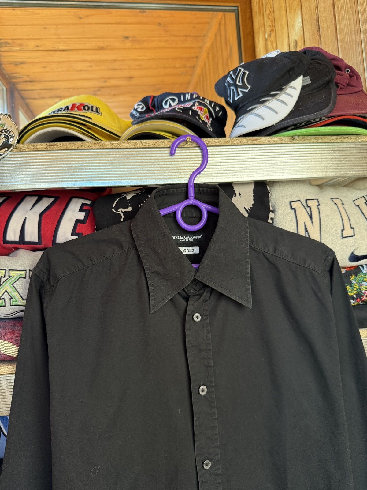 Other Vintage Dolce & Gabbana Shirt Black Gold Style Size US L / EU 52-54 / 3 - 3 Thumbnail