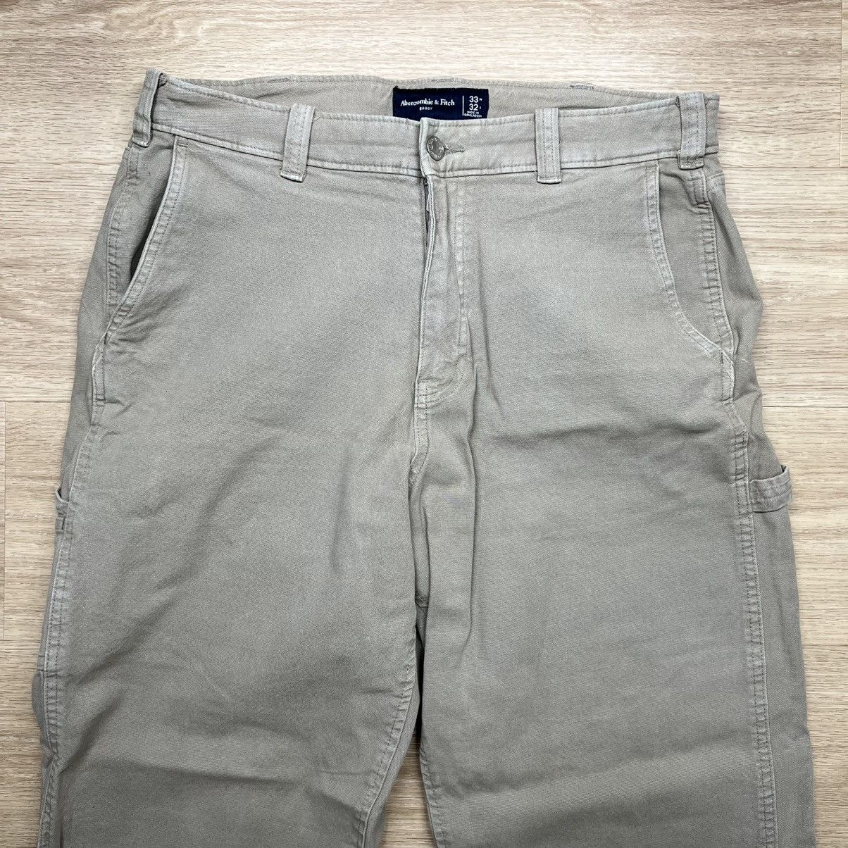 Abercrombie & Fitch Abercrombie Baggy Workwear Pants Beige Size US 33 - 2 Thumbnail