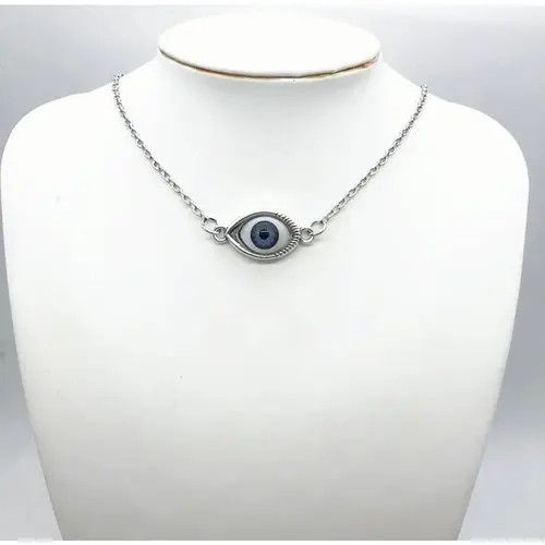 Jewelry Eye Ball Necklace Punk Grunge Chain Size ONE SIZE - 2 Thumbnail