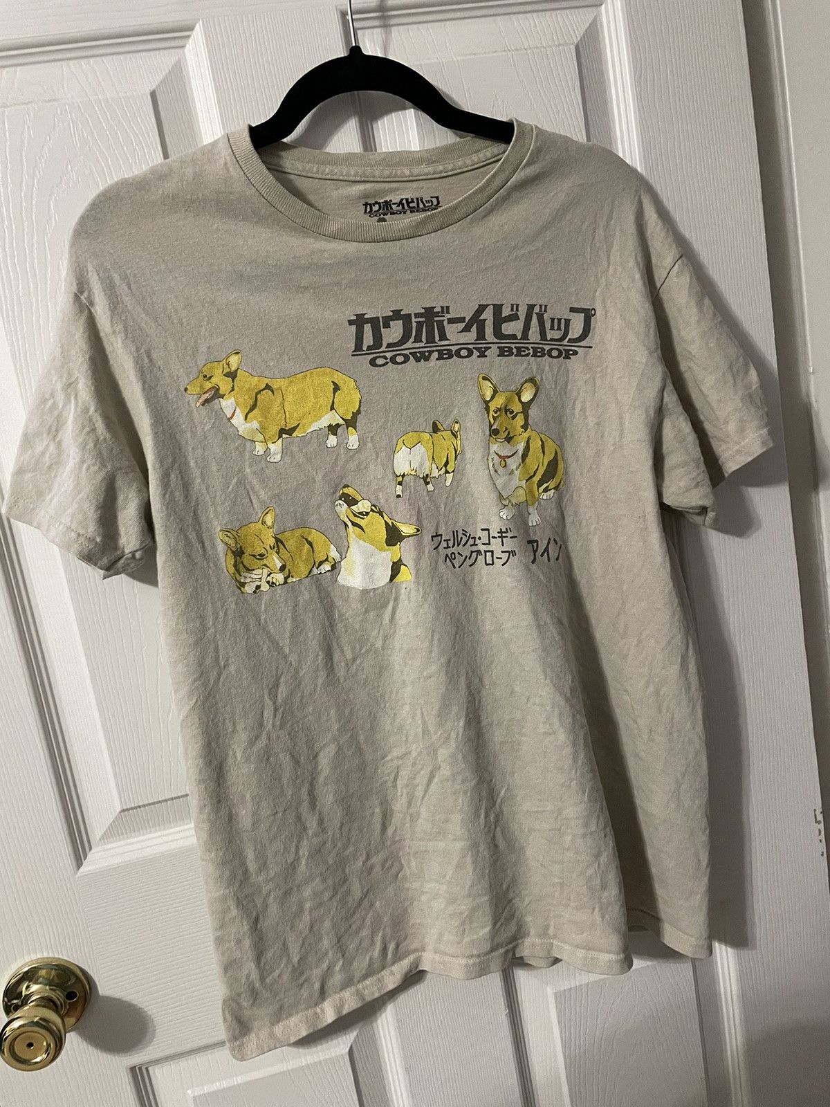 Anime × Japanese Brand × Other Cowboy Bebop Anime Corgi Sand Color T-Shirt - Sz M Size US M / EU 48-50 / 2 - 1 Thumbnail