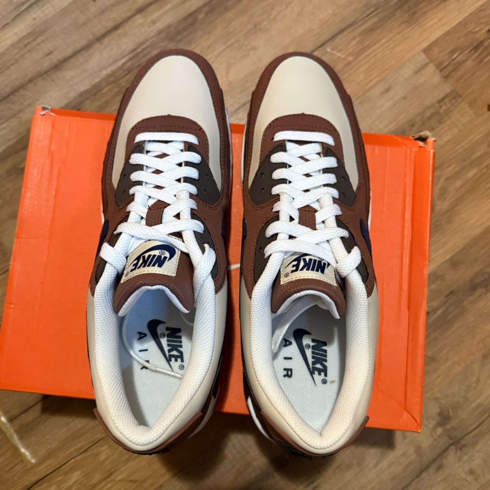 Nike 2007 Nike Air Max 90 Leather ‘Rustic Midnight Navy-Sanddrift Size US 11 / EU 44 - 5 Thumbnail