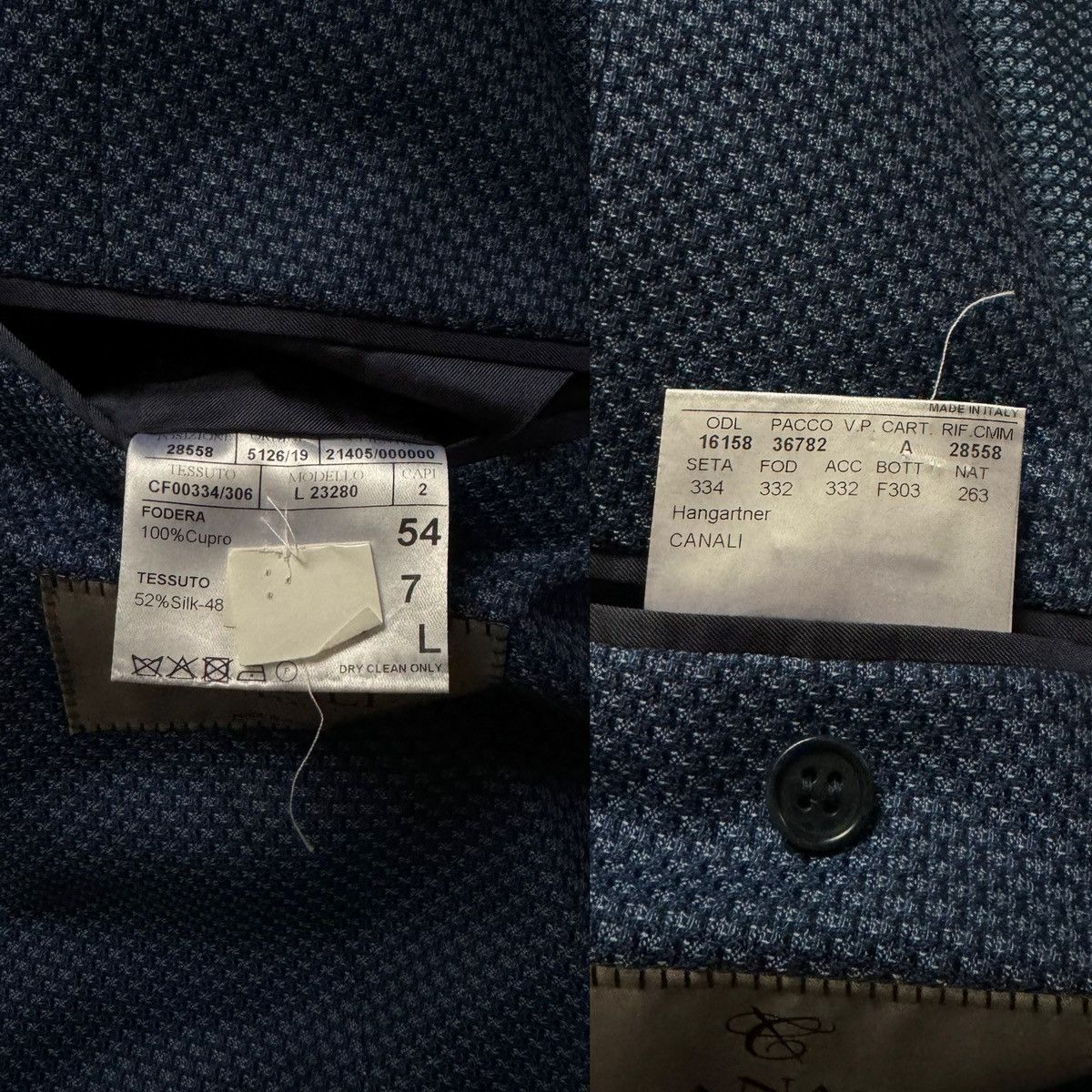 Canali Canali Two Buttons Wool/Silk Single Breasted Blazer Jacket Size 44L - 9 Thumbnail
