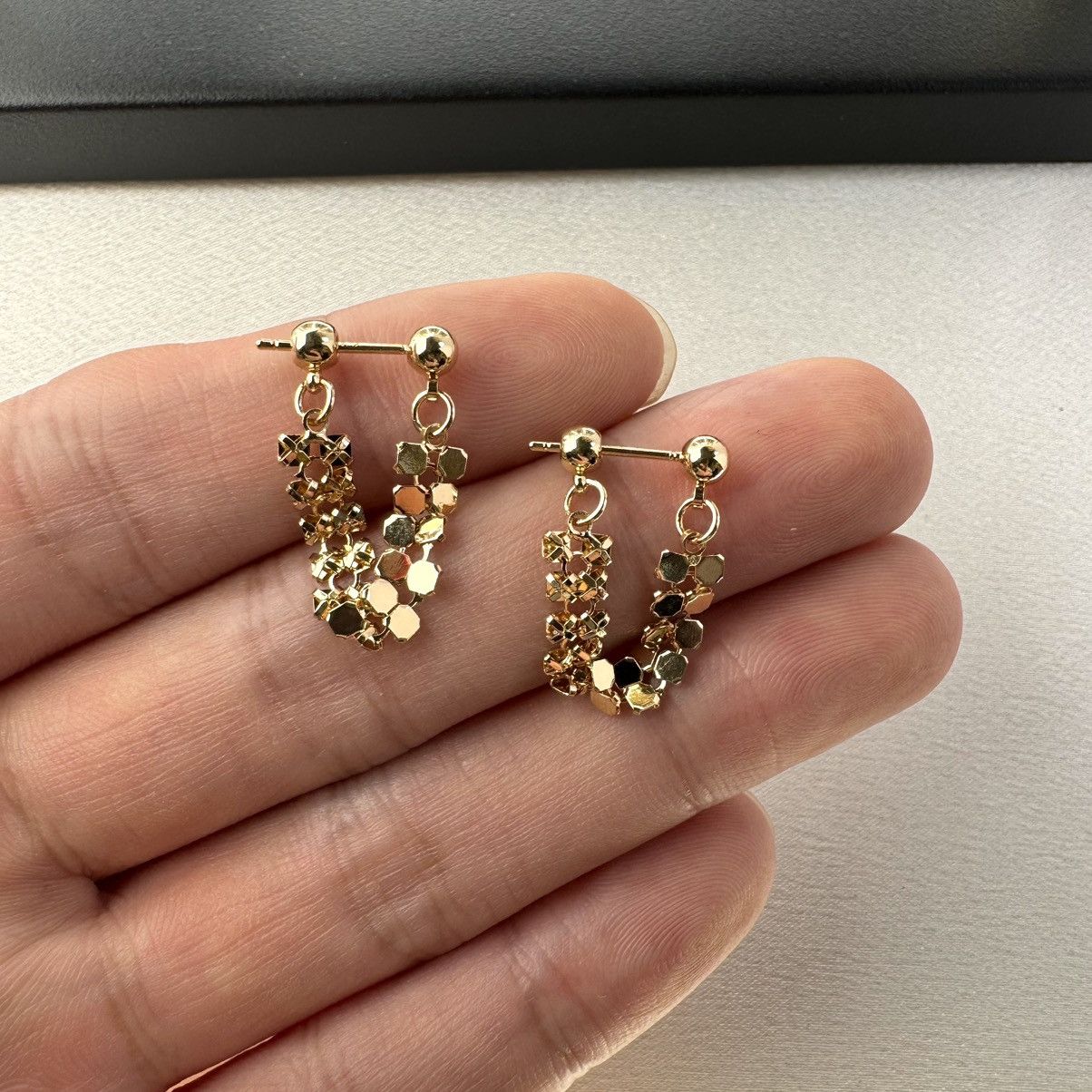 Other Elegant Metal Sequin Dangle Drop Earrings for Women Size ONE SIZE - 4 Thumbnail