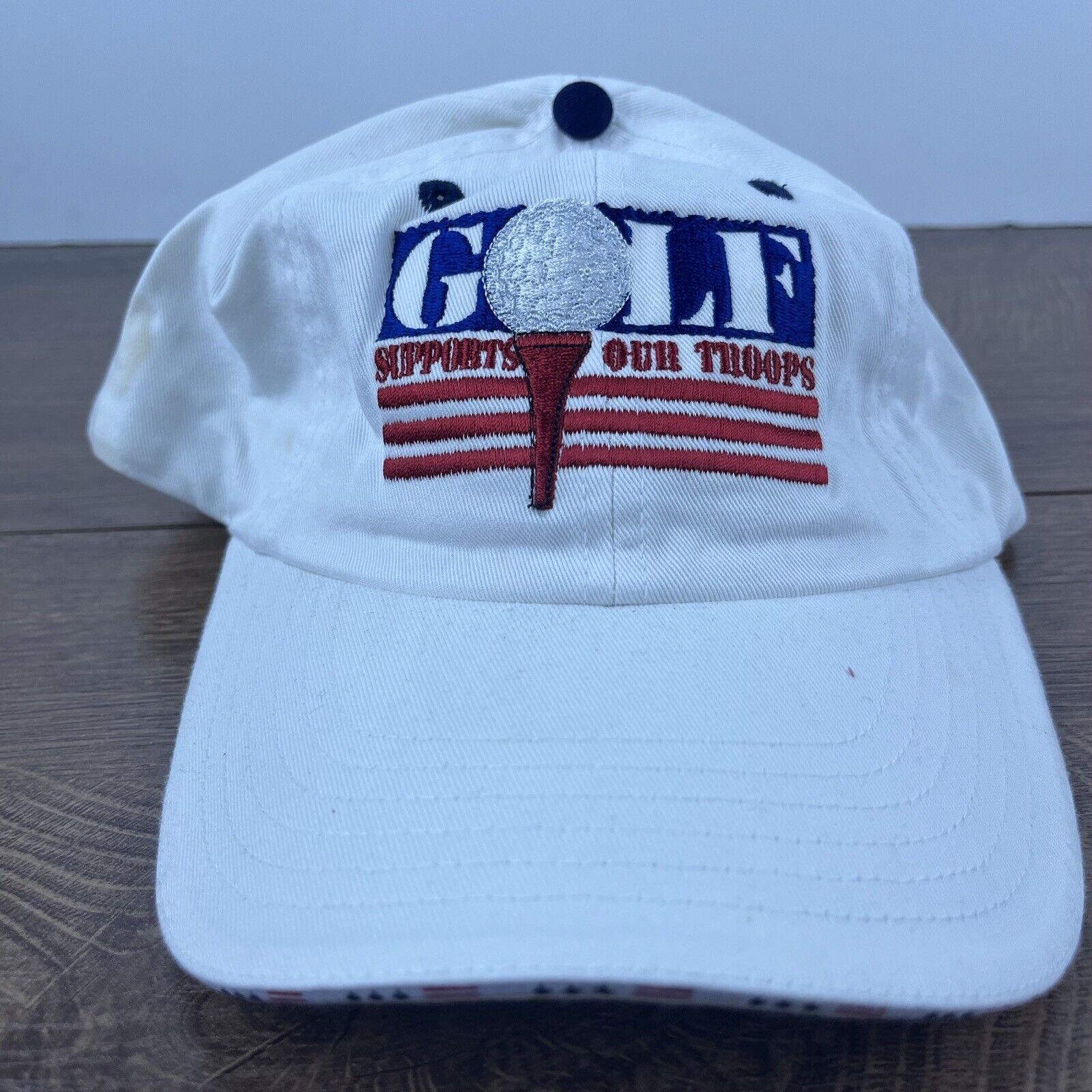 Other Golf Hat Support Our Troops Hat White Cap Hat Adjustable Hat Size ONE SIZE - 1 Thumbnail