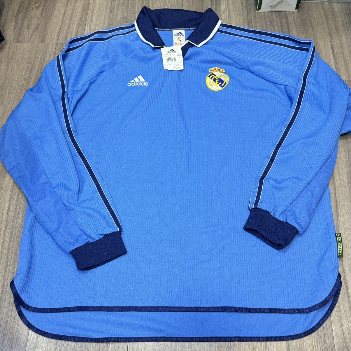 Adidas Real Madrid 99/00 player issue L/S third away shirt(bnwt) Size US XXL / EU 58 / 5 - 1 Thumbnail