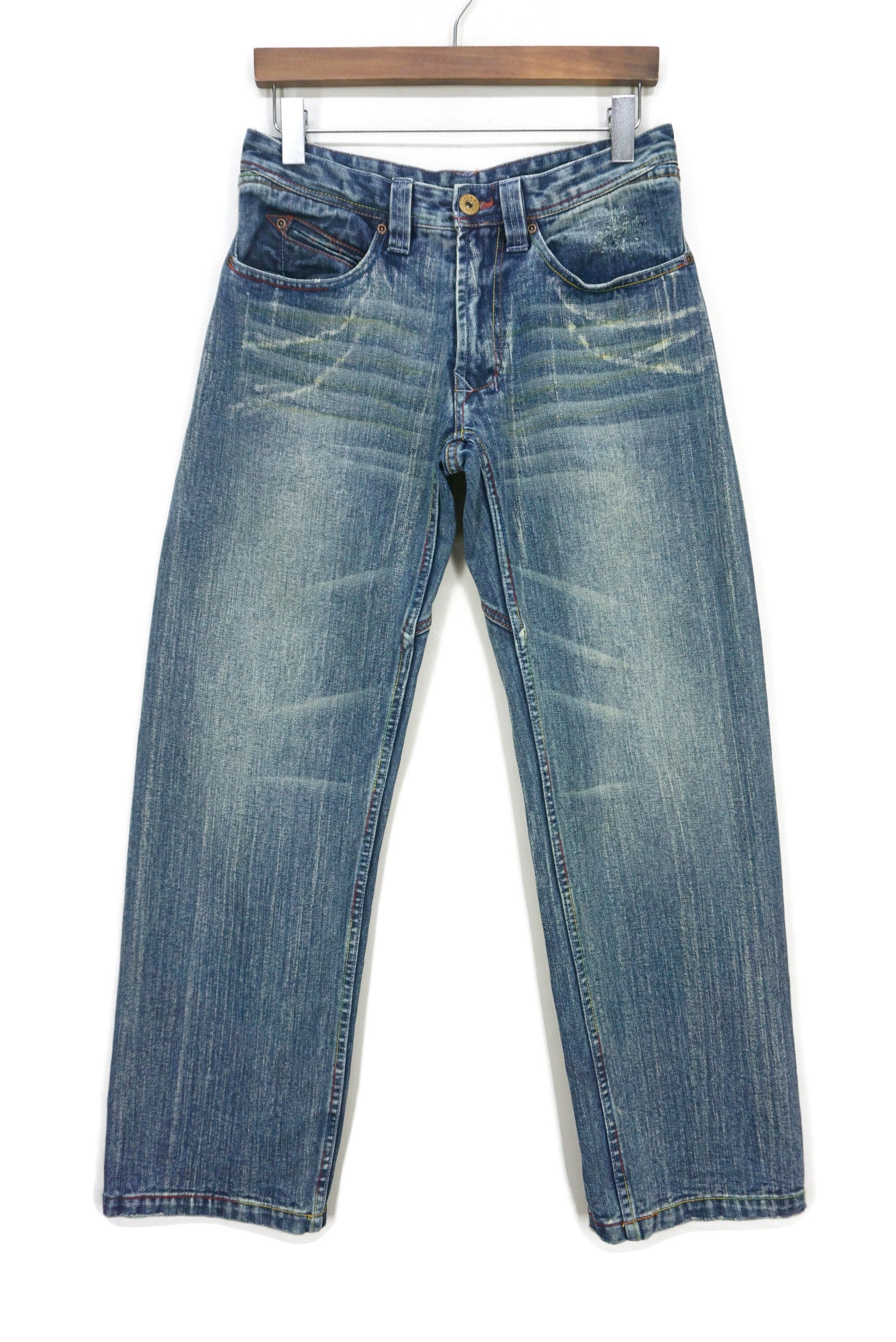 Japanese Brand Nylaus Jeans Size W30xL30.5 Low Rise Straight Leg Denim Size US 30 / EU 46 - 1 Thumbnail