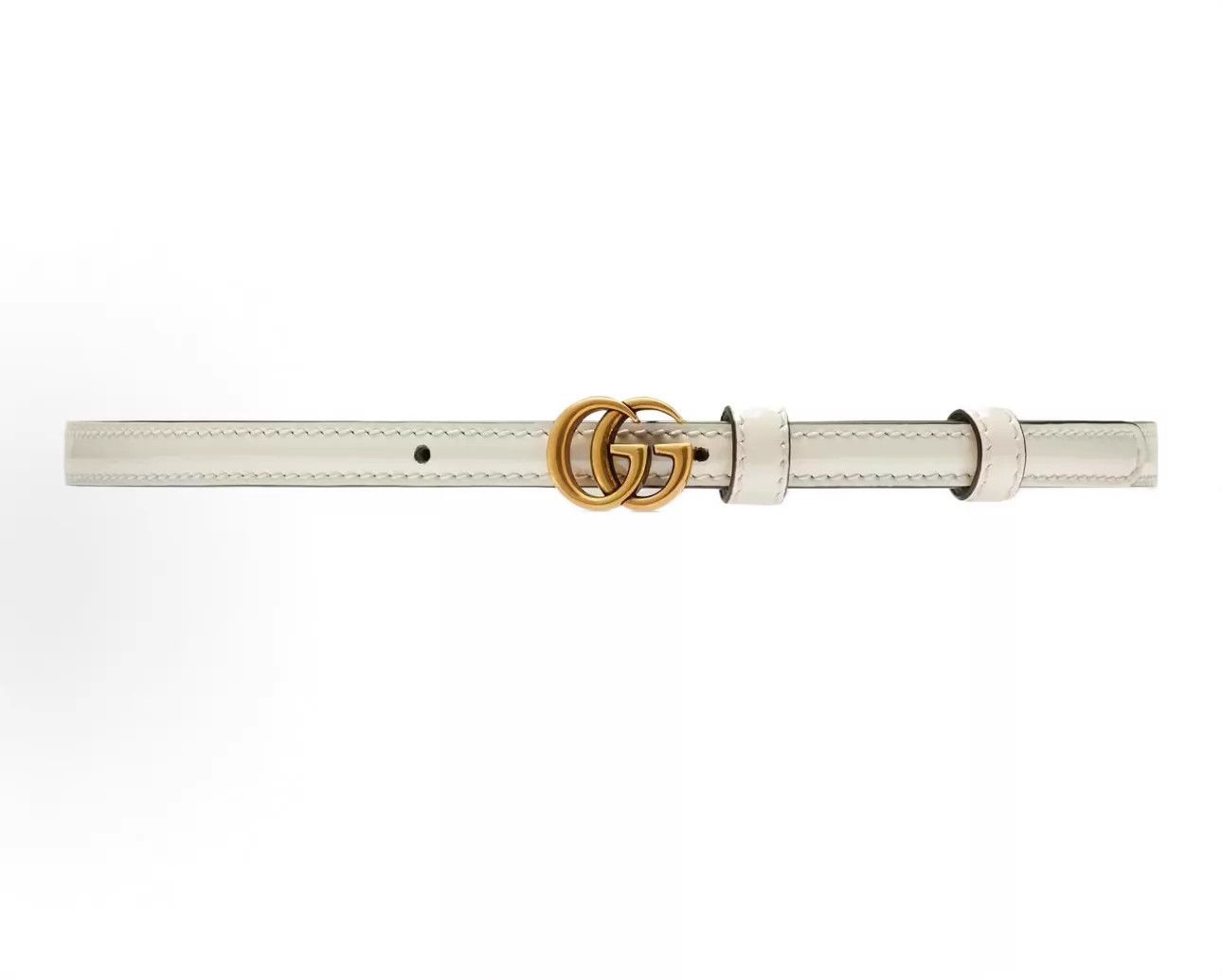 Gucci GUCCI GG Marmont Double G buckle white women's belt 1.2cm Size ONE SIZE - 1 Thumbnail
