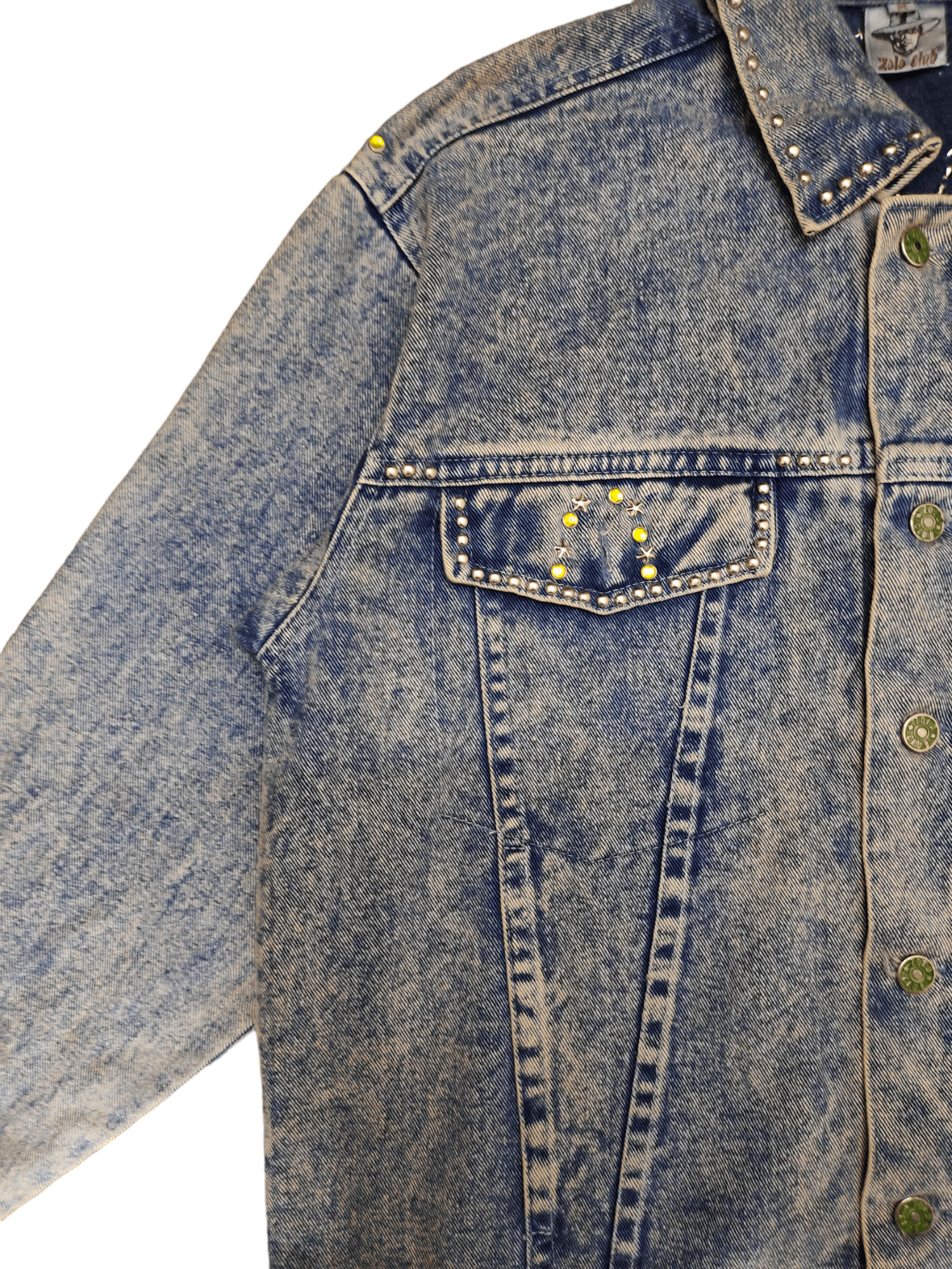 Vintage 1990s Indianapolis 500 Studded Oversize Trucker Denim Jacket Size US M / EU 48-50 / 2 - 14 Thumbnail