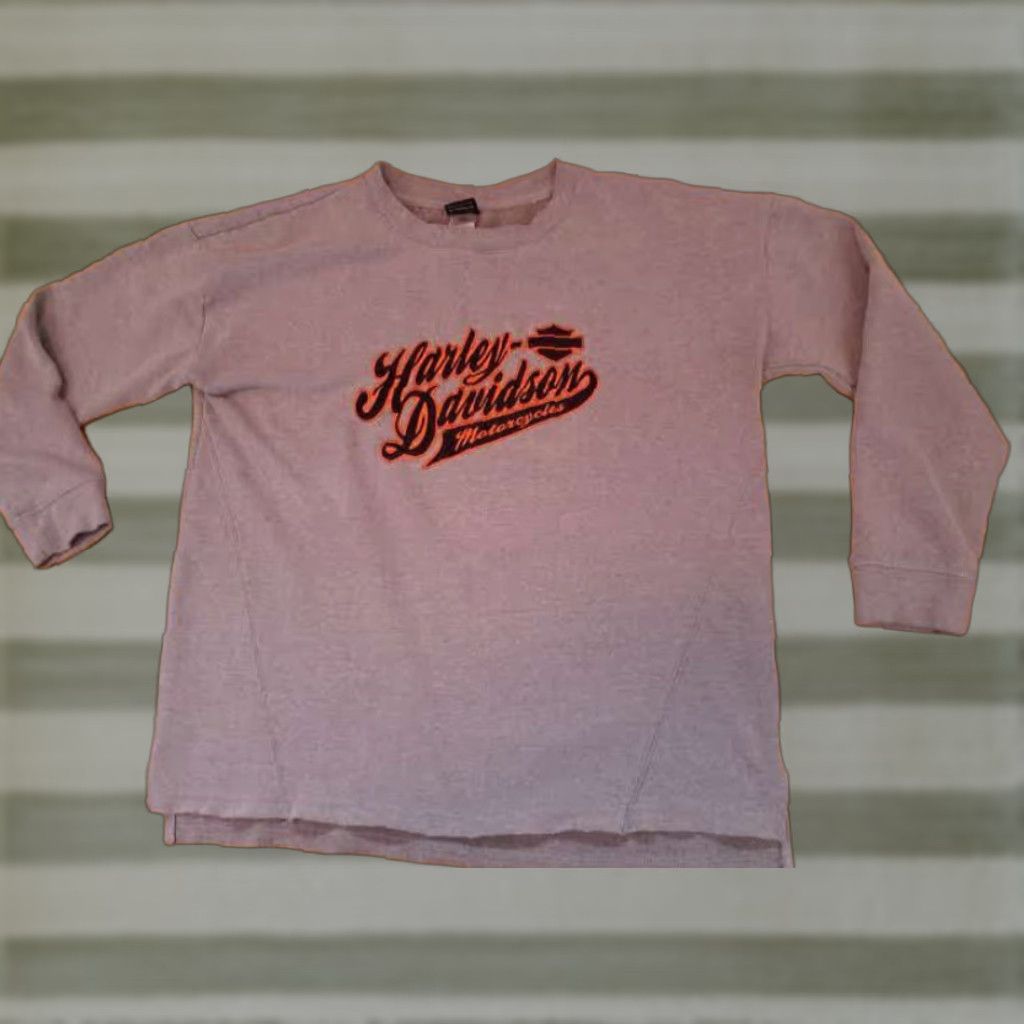 Harley Davidson Harley-Davidson Sweatshirt Mens L Gray Stitch Pullover Canvas 25in 24in Chest Grey Motown Detroit Michigan Stitched Large Sweatshirt Grey Size US L / EU 52-54 / 3 - 1 Thumbnail