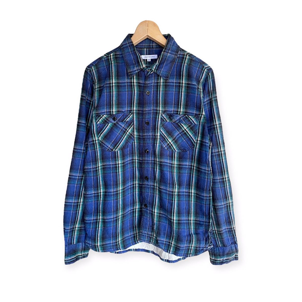 URBAN RESEARCH DOORS Urban Research Multipocket Plaid Tartan Flannel Shirt Size US M / EU 48-50 / 2 - 1 Thumbnail
