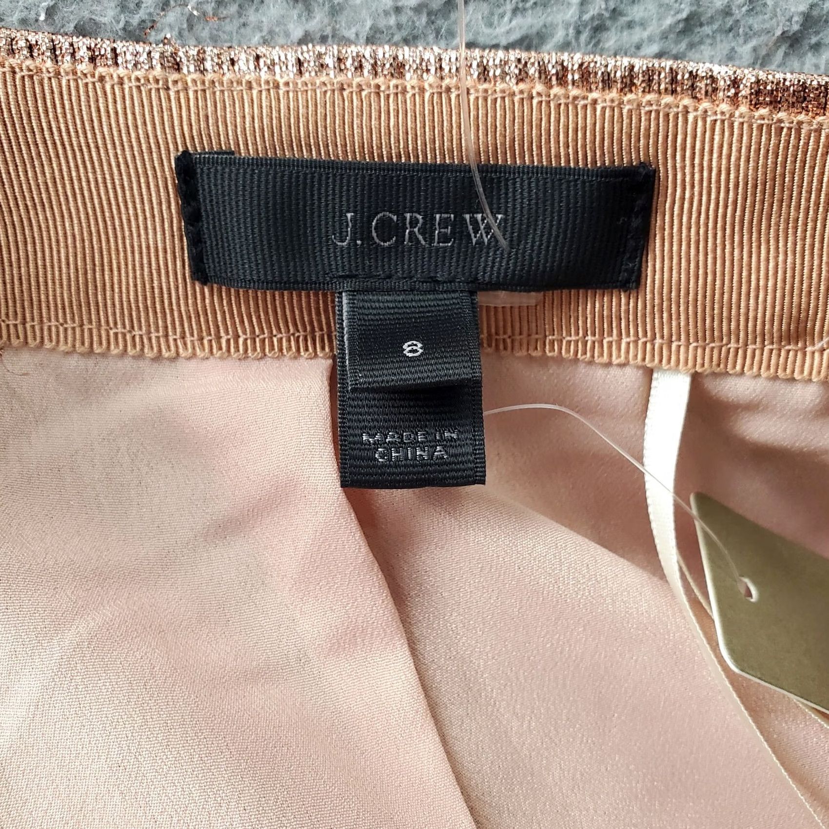 J.Crew J.CREW Fit & Flare Skirt Womens 8 Multi Copper Metallic Stretch Pleated Back Zip Size 30" / US 8 / IT 44 - 5 Thumbnail