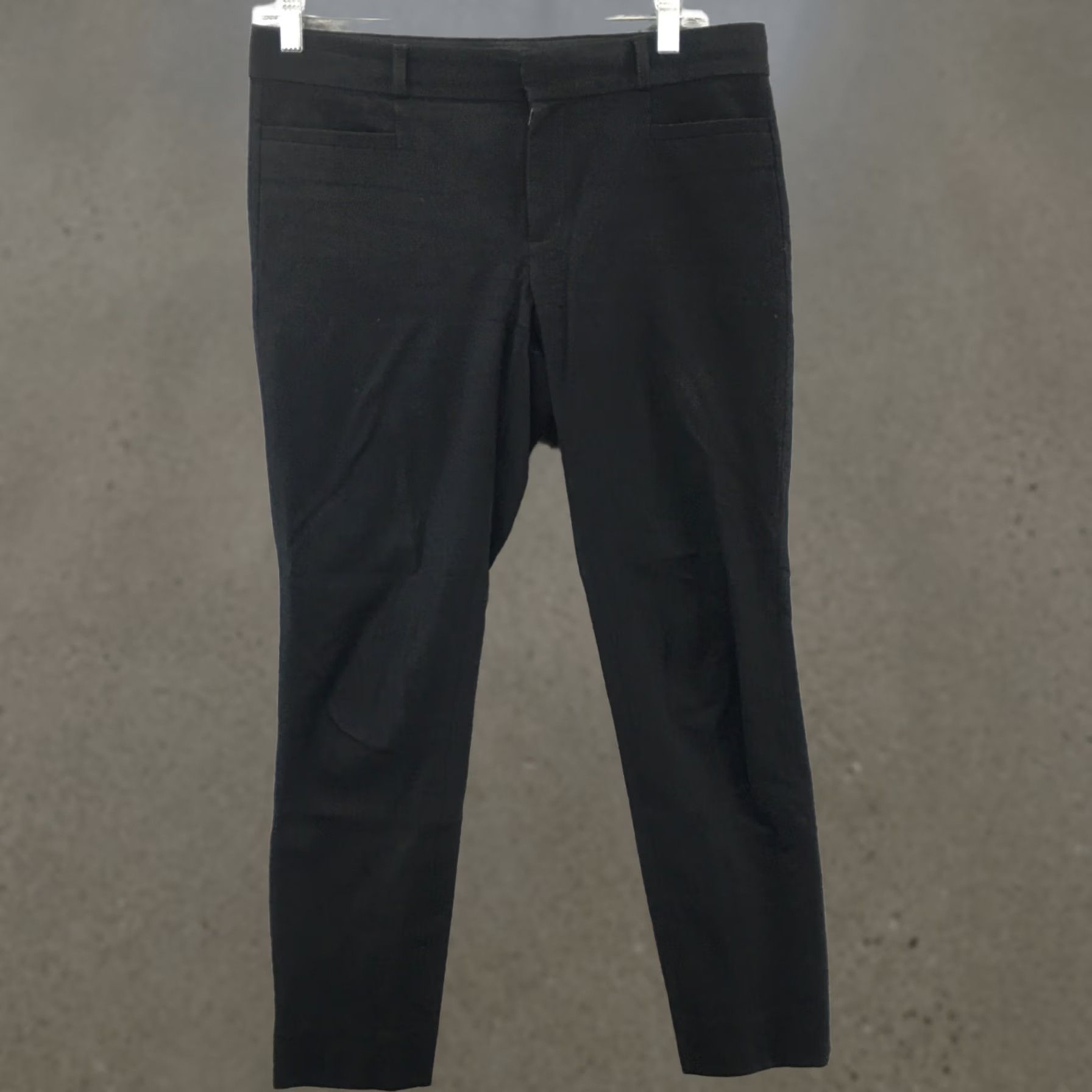 Banana Republic Banana Republic Sloan Ankle Pants Womens 4 Black Flat Front Zip Fly Low Rise Skinny? No, Straight leg. Size 27" / US 4 / IT 40 - 1 Thumbnail