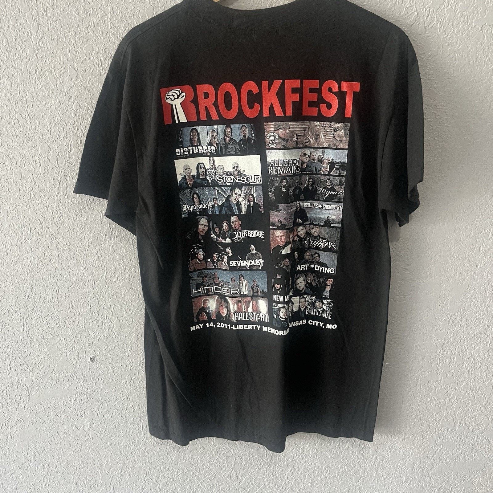 AAA 2000Y2K Rockfest 2011 Black Tshirt Men Medium Rock Tour Shor Size US M / EU 48-50 / 2 - 5 Thumbnail