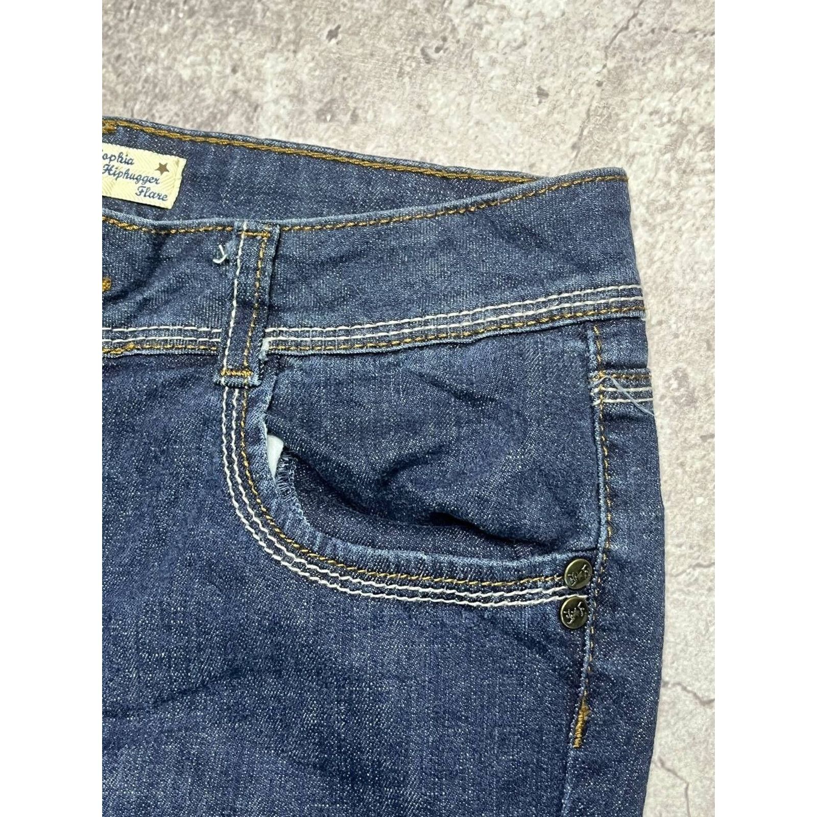 Japanese Brand LEI Sophia Jeans Low Rise Bootcut Dark Wash Sz 29 Y2K Style Size 29" - 6 Thumbnail