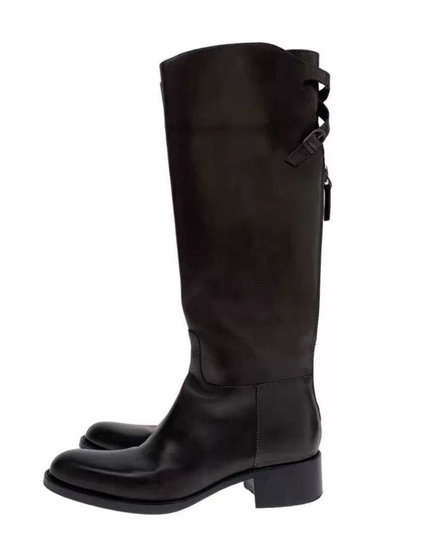Sartore Sartore Black Cross Strap Tall Boots Size 36 Size US 5.5 / IT 35.5 - 7 Thumbnail