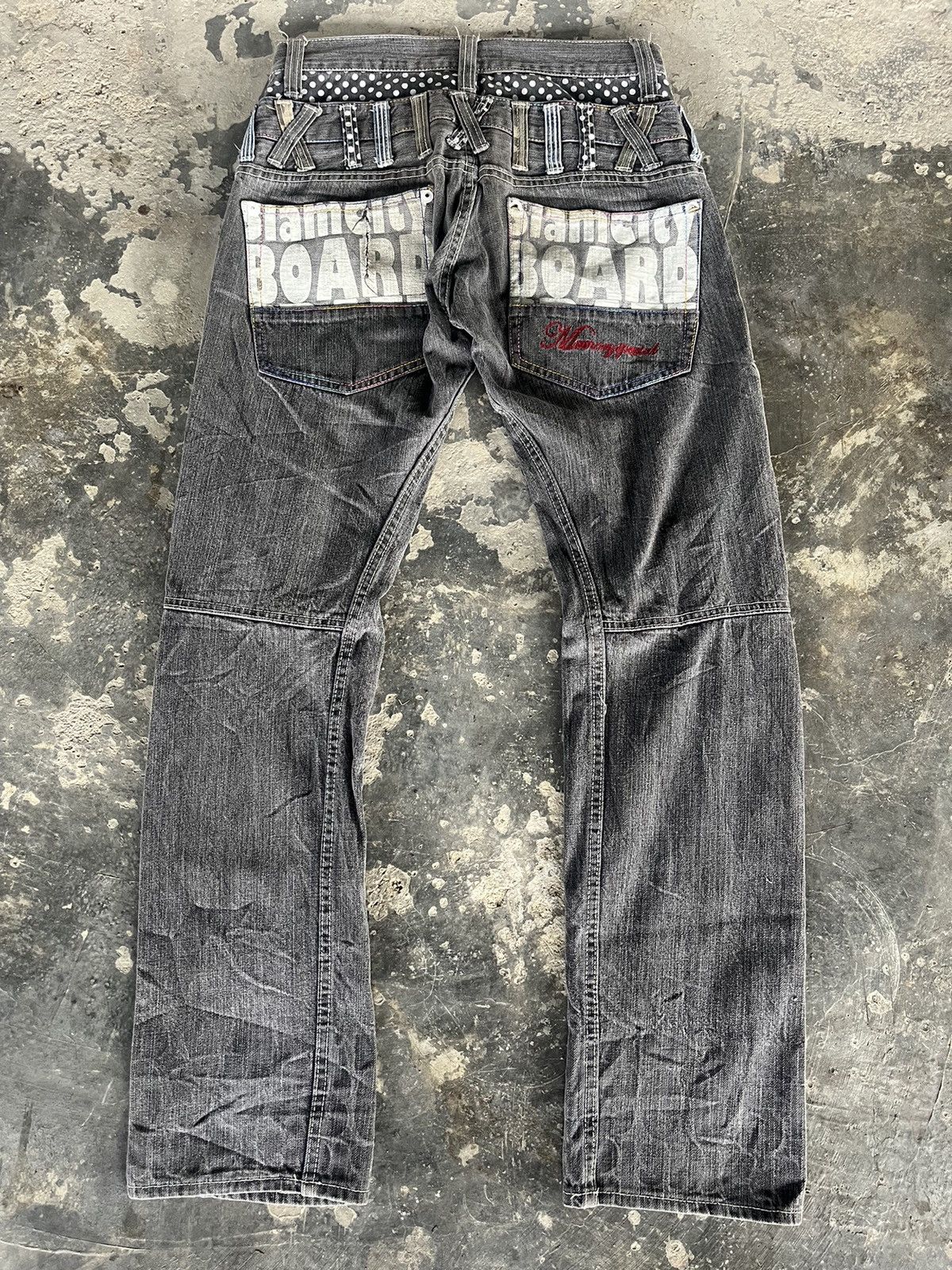 If Six Was Nine × Japanese Brand × Vintage Doublewaist Crazy Denim Size US 29 - 16 Thumbnail