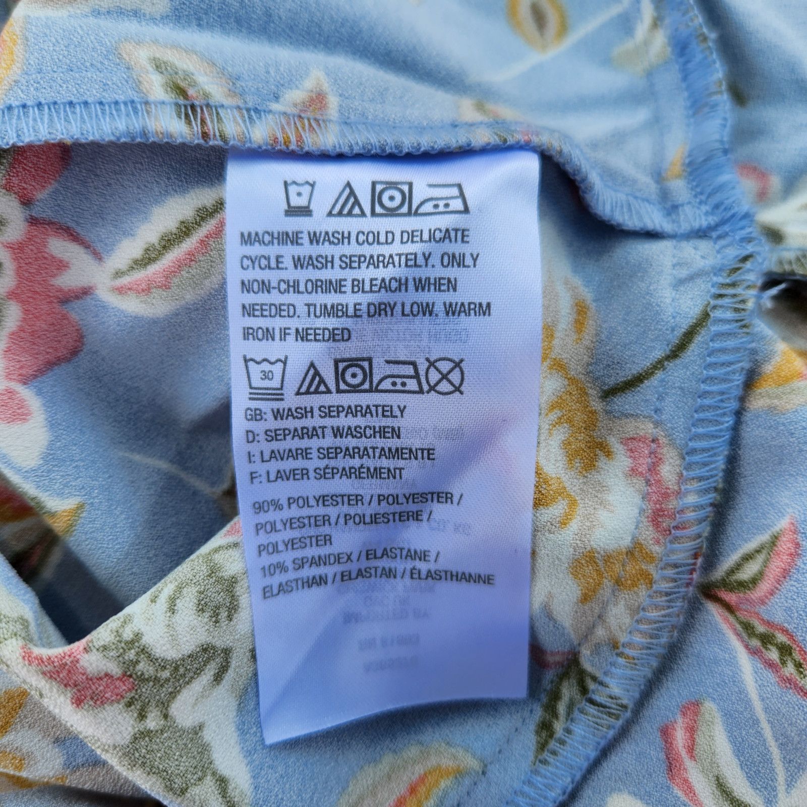 Denim & Co. Denim & Co Sleeveless Tank Top Blue Floral X-Small NWOT Size XS / US 0-2 / IT 36-38 - 14 Thumbnail